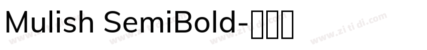 Mulish SemiBold字体转换